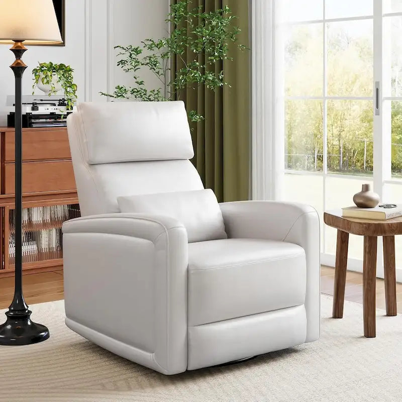 Manual Reclinder, 360 Swivel Rocking Glider Reclinder Chair with Ergonomic Backrest
