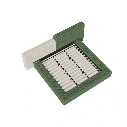 King Special-shaped Upholstered Platform Bed with Storage