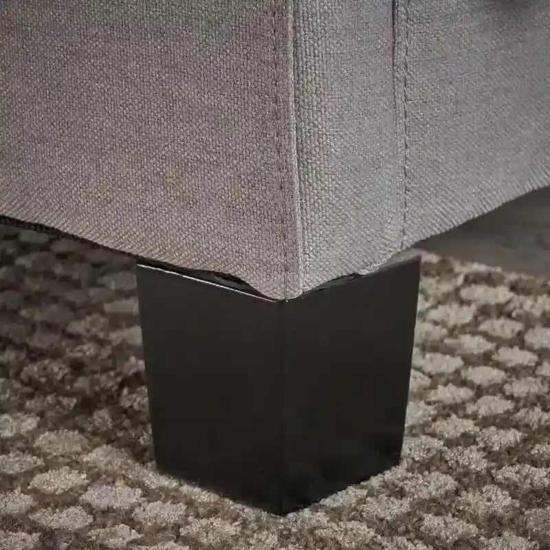 King Size Modern Upholstered Platform Bed with Button-tufted Headboard