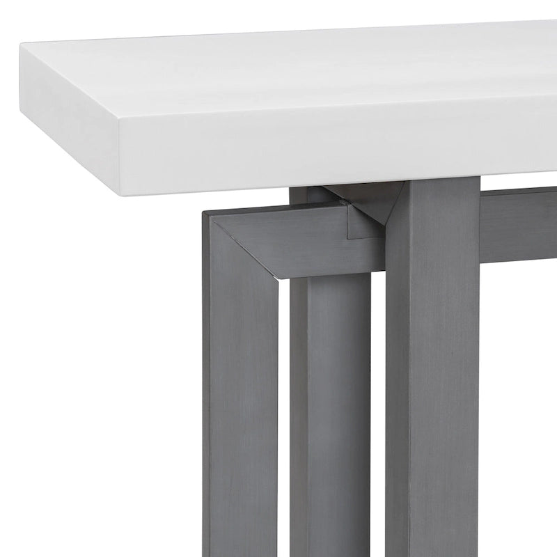 59.1 Modern Solid Wood Console Table with Unique Leg Design for Entryway or Living Room