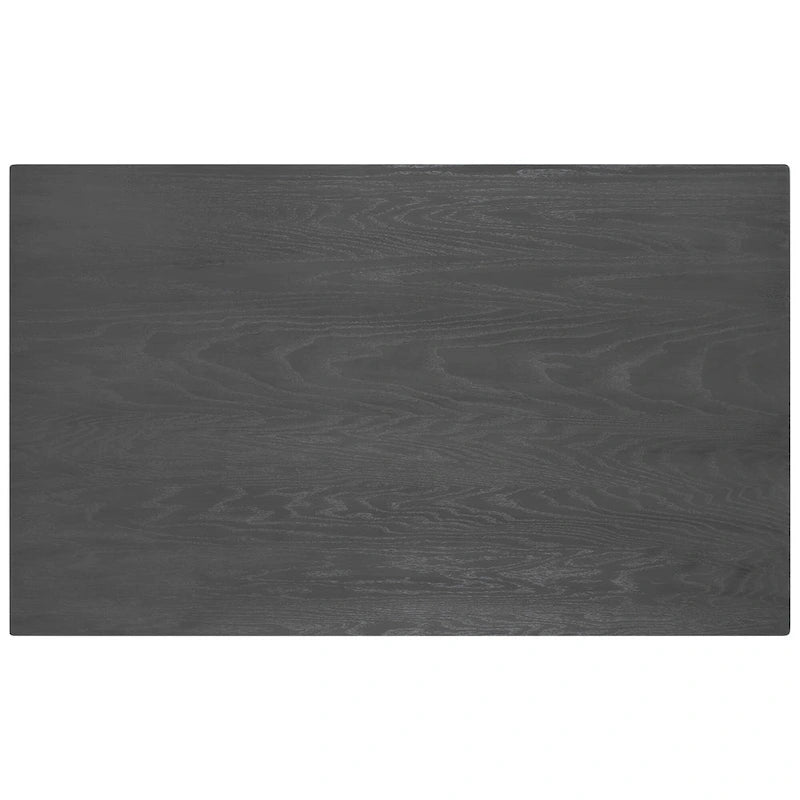 White Farmhouse 6-Piece Wooden Dining Table Set with Rectangular Table & 4 Chairs