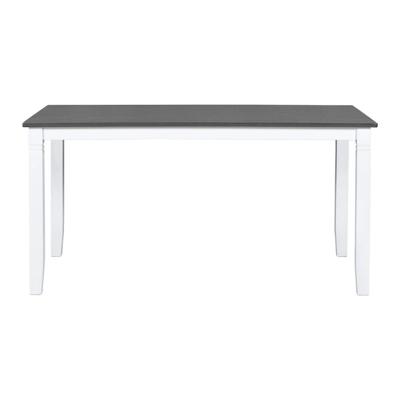 White Farmhouse 6-Piece Wooden Dining Table Set with Rectangular Table & 4 Chairs