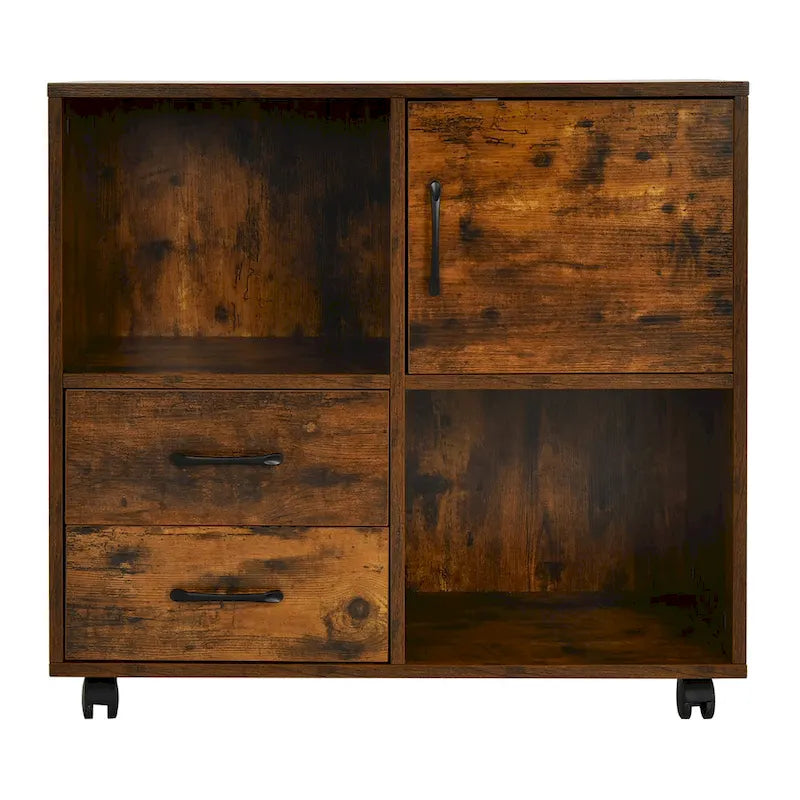 Costway File Cabinet Mobile Lateral Printer Stand with Storage Shelves
