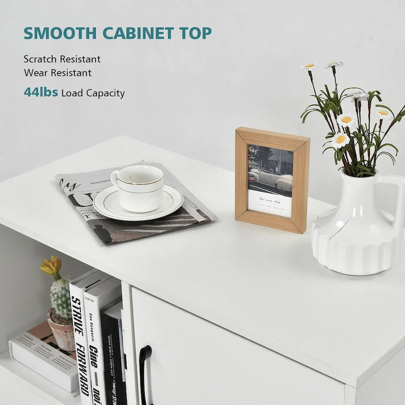 Costway File Cabinet Mobile Lateral Printer Stand with Storage Shelves