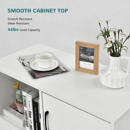 Costway File Cabinet Mobile Lateral Printer Stand with Storage Shelves