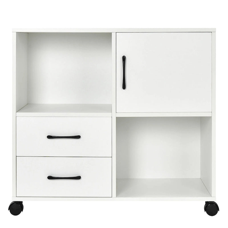 Costway File Cabinet Mobile Lateral Printer Stand with Storage Shelves