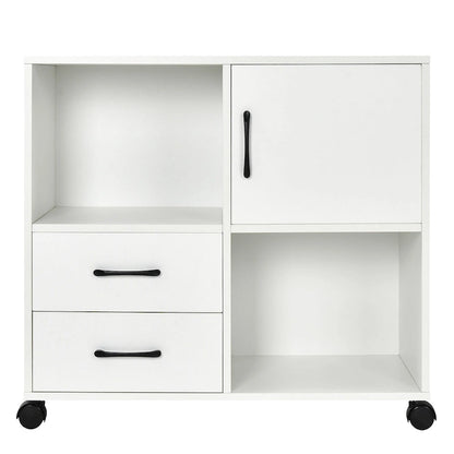 Costway File Cabinet Mobile Lateral Printer Stand with Storage Shelves