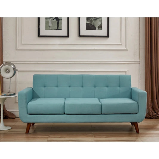 Grace Rainbeau Linen Upholstered Tufted Mid-century Sofa