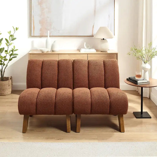 Art Leon Modern Armless Accent Chair Setional Loveseat Sofa