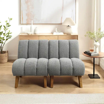 Art Leon Modern Armless Accent Chair Setional Loveseat Sofa