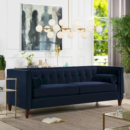 Jack 84 Modern Upholstered Tufted Tuxedo Sofa