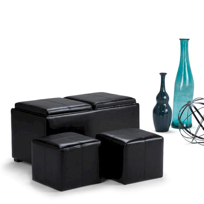 WYNDENHALL Franklin Upholstered 3-piece Ottoman Set