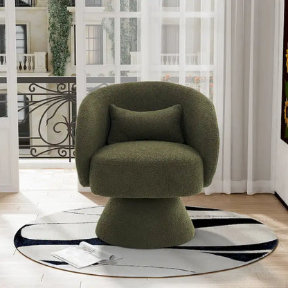 Ouyessir 360 Degree Swivel Cuddle Barrel Sofa Chairs