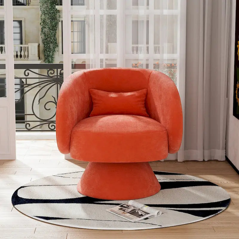Ouyessir 360 Degree Swivel Cuddle Barrel Sofa Chairs