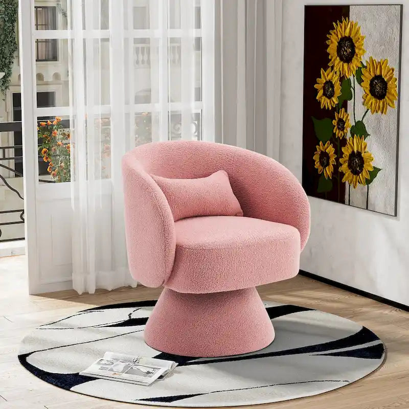 Ouyessir 360 Degree Swivel Cuddle Barrel Sofa Chairs
