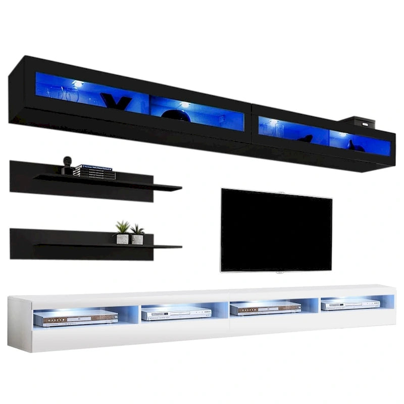 Fly I2 35TV Wall-mounted Floating Modern Entertainment Center Set