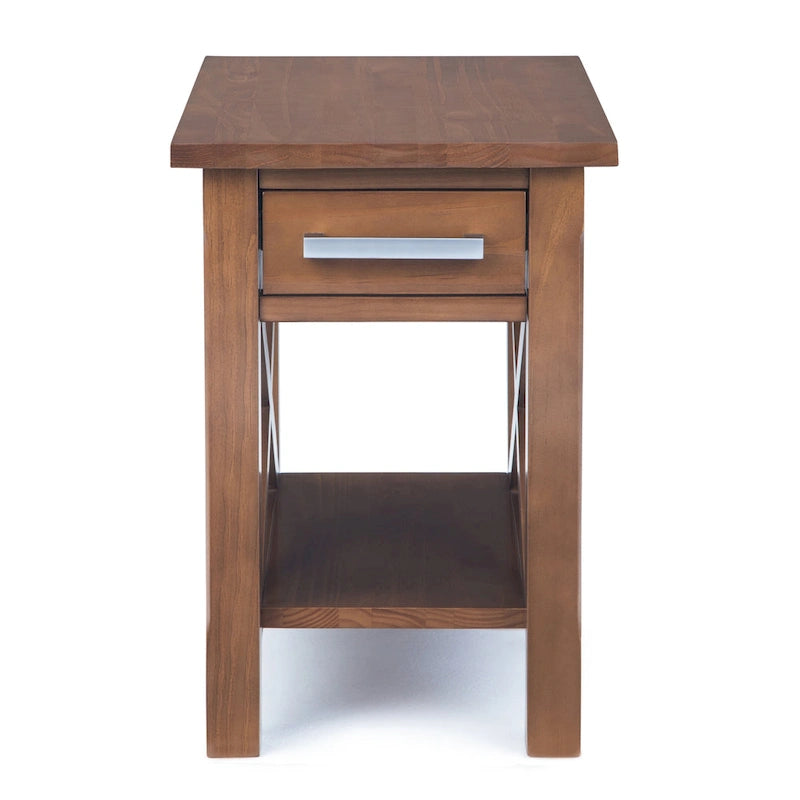 WYNDENHALL Waterloo SOLID WOOD 14 inch Wide Rectangle Contemporary Narrow Side Table - 14 inch Wide