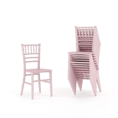 Kids Resin Stacking Chiavari Chairs for Formal Events (Set of 10)
