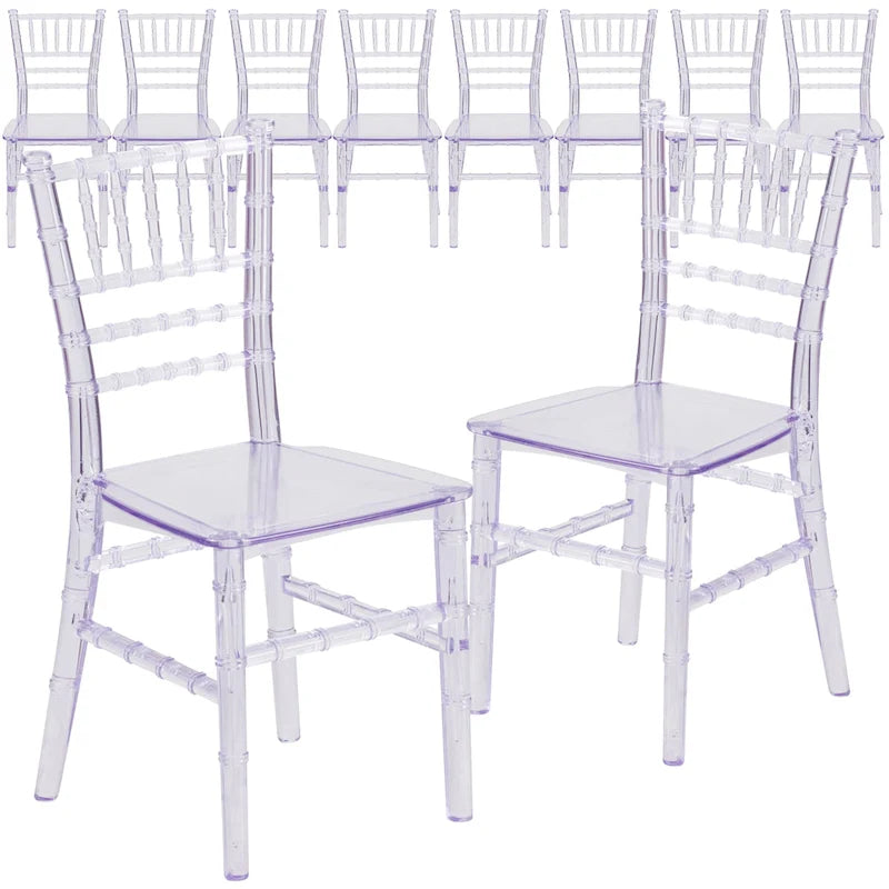 Kids Resin Stacking Chiavari Chairs for Formal Events (Set of 10)