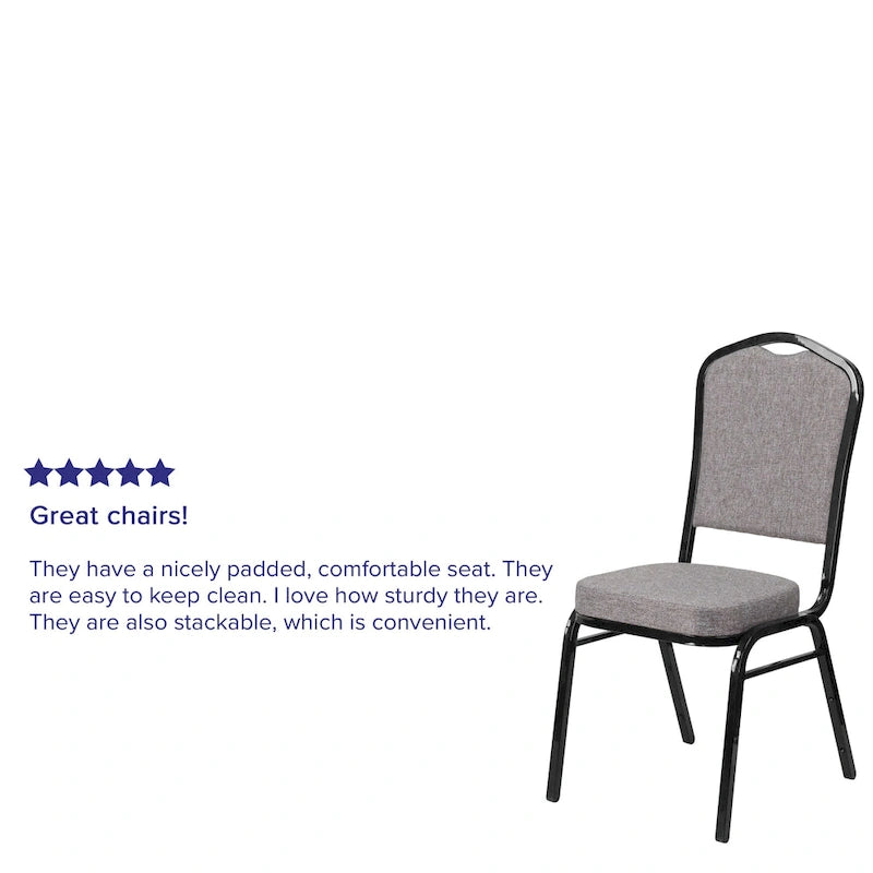 Steel/ Fabric Crown Back Stacking Banquet Chair (Set of 4)