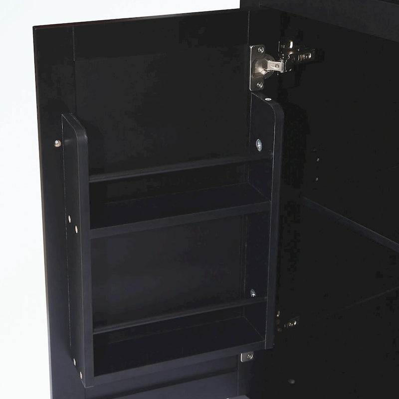 Kitchen Cart with 5 Wheels with Storage Cabinet and 3 Drawers