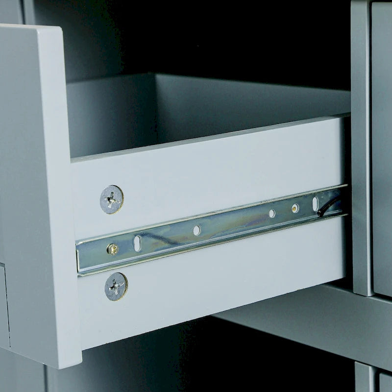 Kitchen Cart with 5 Wheels with Storage Cabinet and 3 Drawers