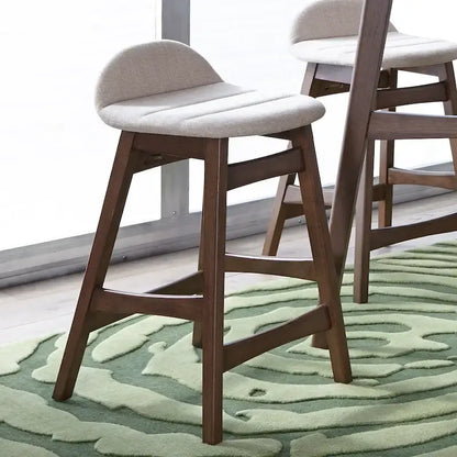 Space Savers Satin Walnut 24 Inch Counter Chair (Set of 2)