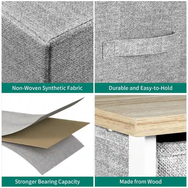 5-drawers Furniture Storage Chest Grey Dresser Organizer