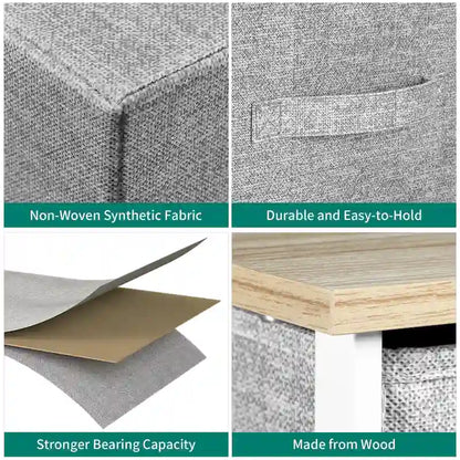 5-drawers Furniture Storage Chest Grey Dresser Organizer