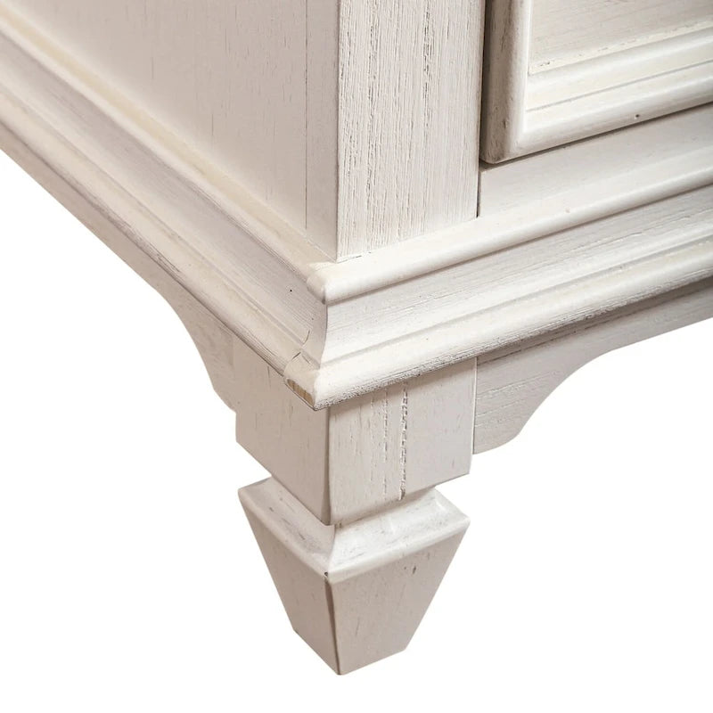 Allyson Park Wirebrushed White Charcoal 11 Drawer Chesser