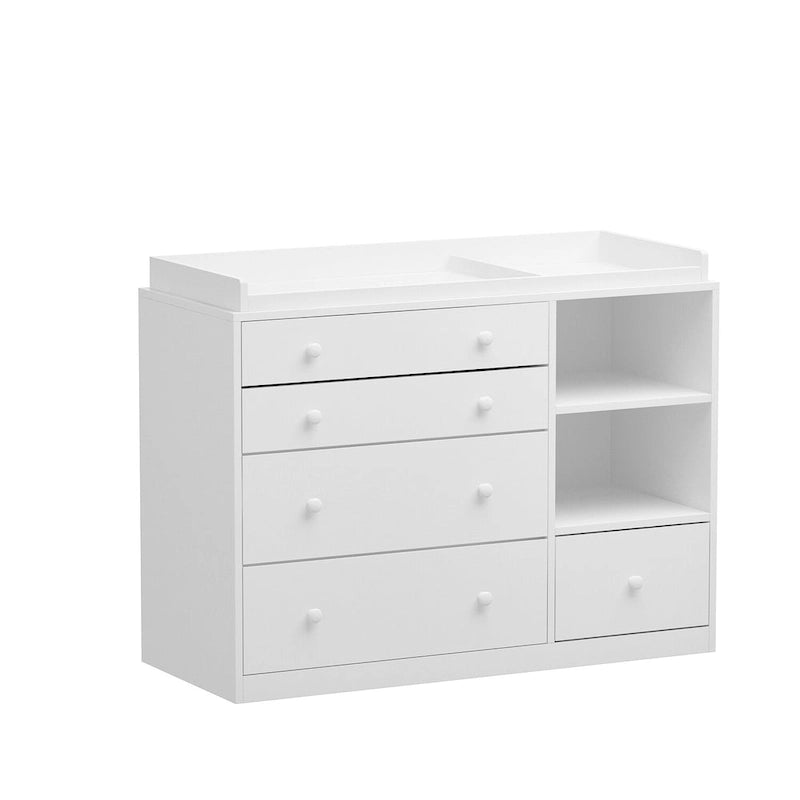 Timechee 47 Heavy Changing Table Drawers Dresser Chest White Cabinet