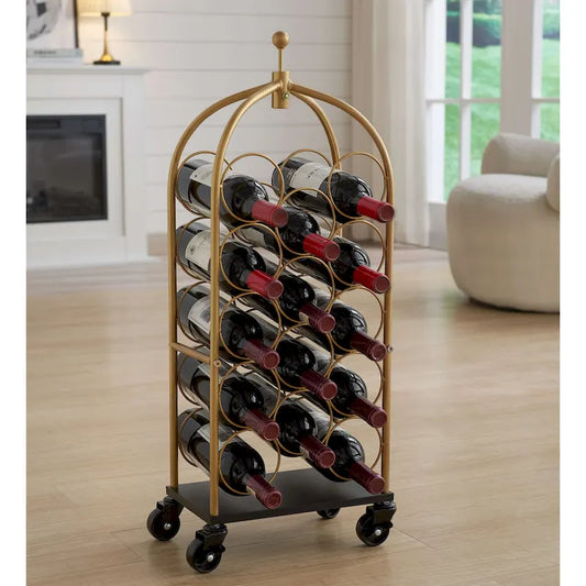 Freestanding Luggage Cart Wine Rack, Wine Bottle Holders