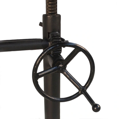 Rhett Adjustable Elm and Black Table - Brown