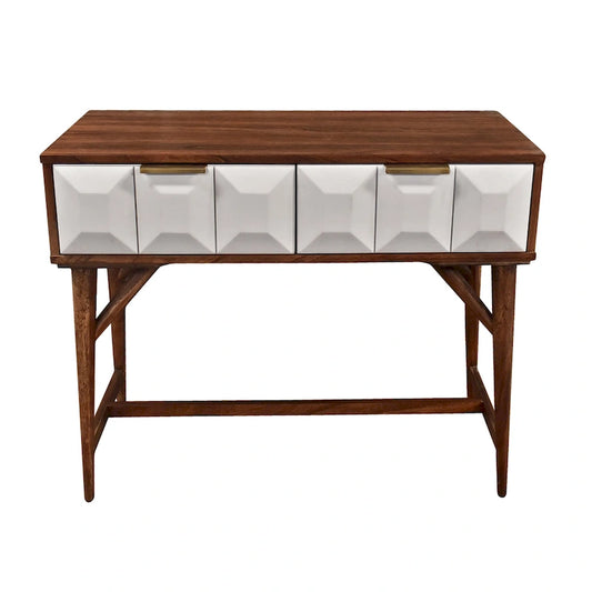 Steve Silver Carson Carrington Greta Burnished Walnut Mid-century Console Table