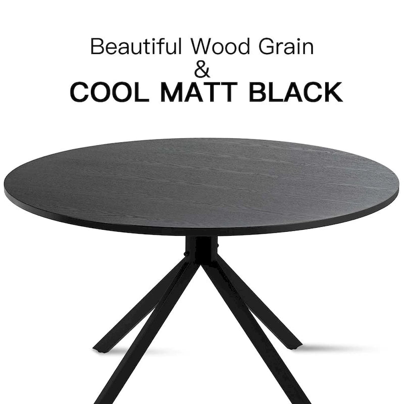 43 Round Dining Table - Black