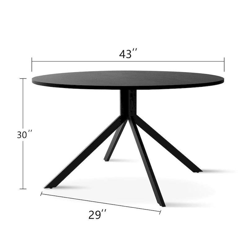 43 Round Dining Table - Black