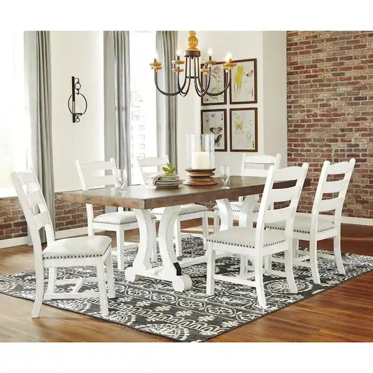 Signature Design by Ashley Valebeck Brown/White 7-Piece Dining Package