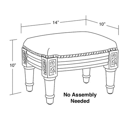 Navy Seashells Footstool