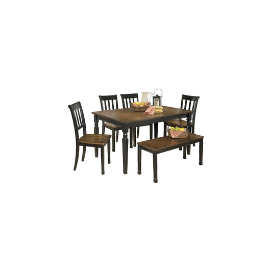 Signature Design by Ashley Owingsville Black/Brown 6-Piece Dining Package