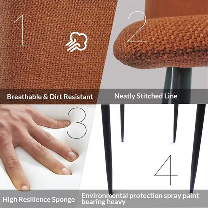 Modern Upholstered Dining Accent Chairs (Set of 4)