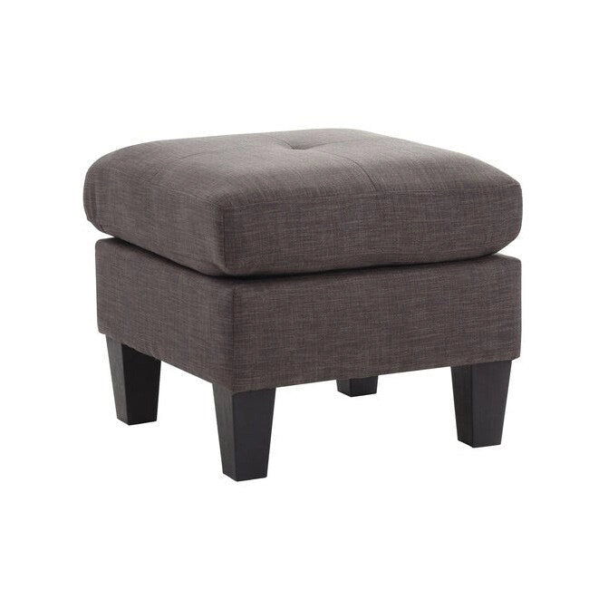 Twill Tufted Ottoman