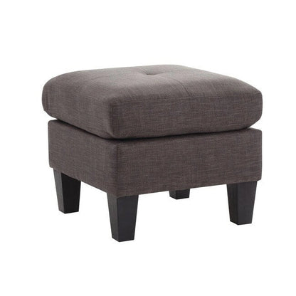 Twill Tufted Ottoman