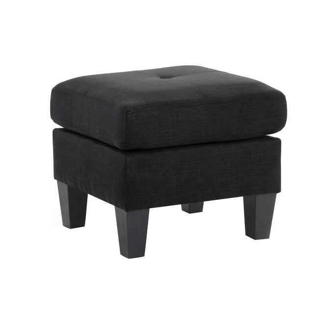 Twill Tufted Ottoman