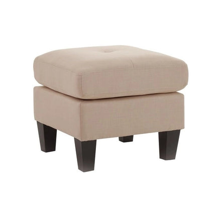 Twill Tufted Ottoman