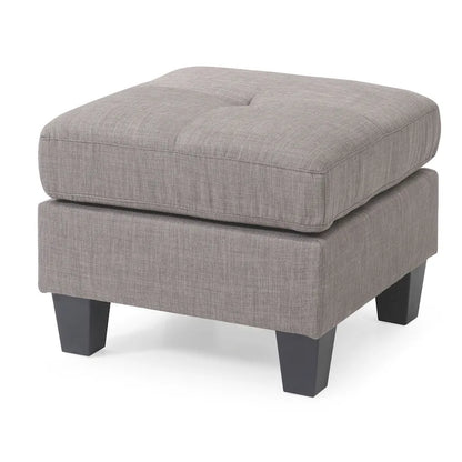 Twill Tufted Ottoman