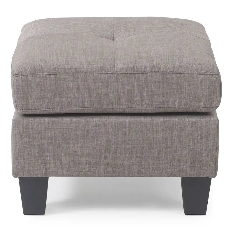 Twill Tufted Ottoman