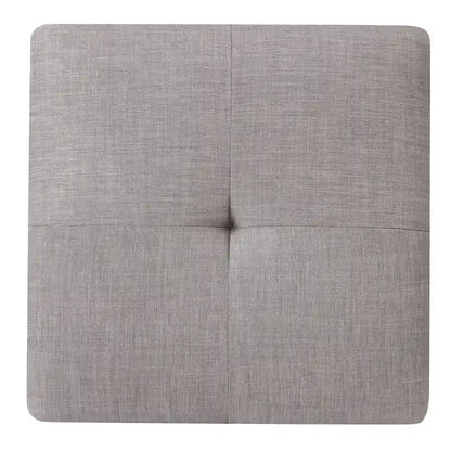 Twill Tufted Ottoman