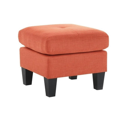 Twill Tufted Ottoman