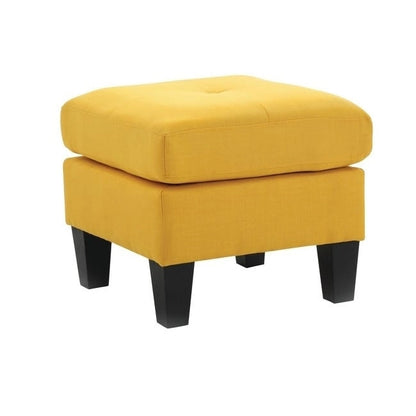 Twill Tufted Ottoman