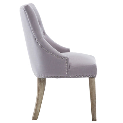 Mid-century Modern Dining chairs Button Tufted Accent Chairs with Nailhead Trim Set of 2